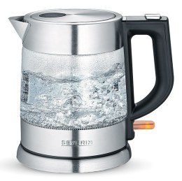 SEVERIN SEVERIN CZAJNIK ELEKTR. SZKŁO-STAL, POJ. 1 L, ZAKRYTA GRZAŁKA, FILTR ANTYWAPNIOWY, LAMPKA KONTROLNA, MOC 2200W WK3468