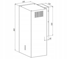 AKPO Okap kominowy AKPO WK-4 CUBERA WL CZARNY MAT T520 M3 / CZARNY FILTR ALUMINIOWY