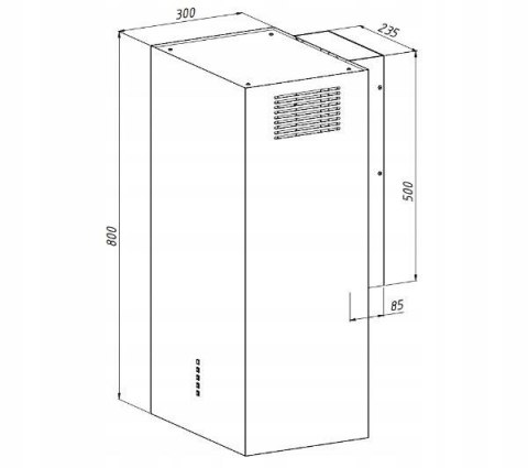 AKPO Okap AKPO WK-4 CUBERA WL CZARNY MAT T520 M3 / CZARNY FILTR ALUMINIOWY