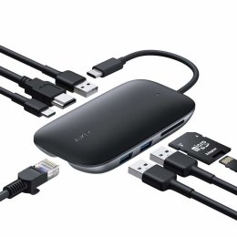 AUKEY AUKEY HUB USB C CB-C71 8W1 RJ45 HDMI 4K PD 100W