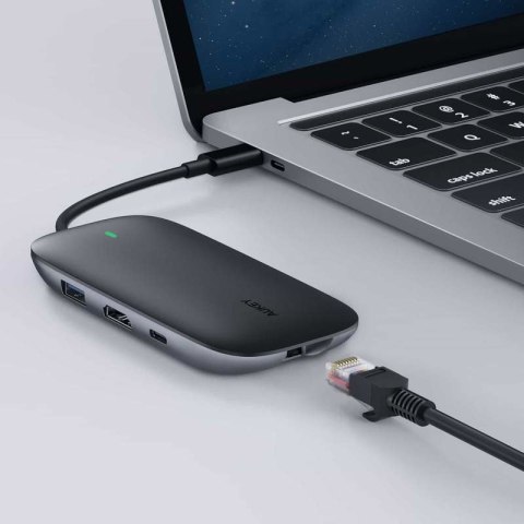 AUKEY AUKEY HUB USB C CB-C71 8W1 RJ45 HDMI 4K PD 100W AUKEY AUKEY HUB USB C CB-C71 8W1 RJ45 HDMI 4K PD 100W