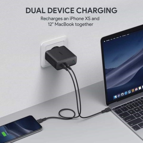 AUKEY AUKEY PA-D5 ŁADOWARKA SIECIOWA 63W 2XUSB PD 3.0 AUKEY AUKEY PA-D5 ŁADOWARKA SIECIOWA 63W 2XUSB PD 3.0