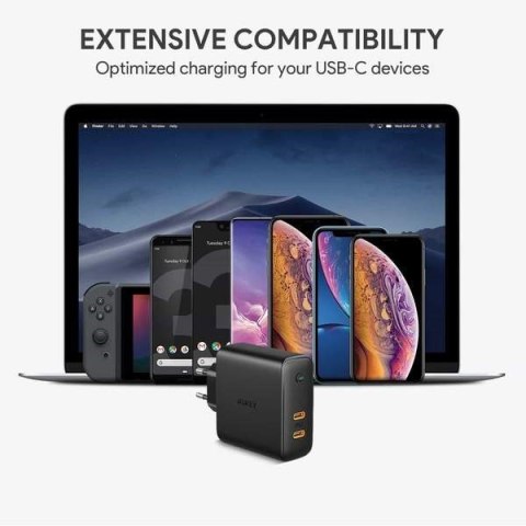 AUKEY AUKEY PA-D5 ŁADOWARKA SIECIOWA 63W 2XUSB PD 3.0 AUKEY AUKEY PA-D5 ŁADOWARKA SIECIOWA 63W 2XUSB PD 3.0