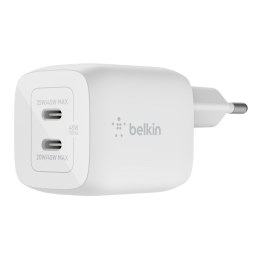 Belkin Ładowarka Belkin BoostCharge Pro Dual USB-C PD 3.0 PPS GaN Wall Charger 45W White
