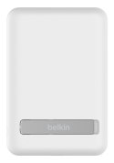 Belkin Powerbank bezprzewodowy Belkin BoostCharge Magnetic Wireless Power Bank 5K + Stand MagSafe Compatible 5000mAh 7,5W White