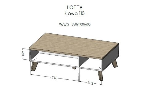 Cama MEBLE Zestaw LOTTA 2 (KOM1502D3S+ KOM1102D4S+WIT+ ŁAW110) Cama MEBLE Zestaw LOTTA 2 (KOM1502D3S+ KOM1102D4S+WIT+ ŁAW110)