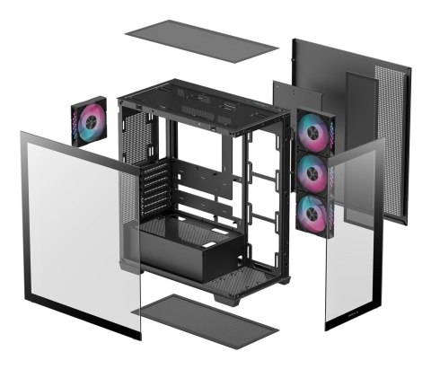 DEEPCOOL Obudowa DeepCool CG580 4F czarna (WYPRZEDAŻ) DEEPCOOL Obudowa DeepCool CG580 4F czarna (WYPRZEDAŻ)