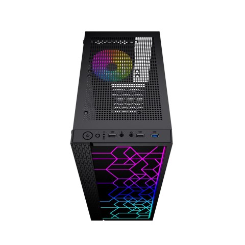 GEMBIRD GEMBIRD OBUDOWA FORNAX 2500 MIDI-TOWER (1X USB 3.0, 2X USB 2.0, HD AUDIO, SZKLANY PANEL BOCZNY) CZARNA GEMBIRD GEMBIRD OBUDOWA FORNAX 2500 MIDI-TOWER (1X USB 3.0, 2X USB 2.0, HD AUDIO, SZKLANY PANEL BOCZNY) CZARNA