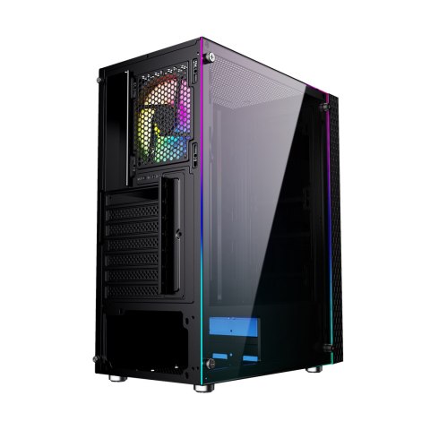 GEMBIRD GEMBIRD OBUDOWA FORNAX 2500 MIDI-TOWER (1X USB 3.0, 2X USB 2.0, HD AUDIO, SZKLANY PANEL BOCZNY) CZARNA GEMBIRD GEMBIRD OBUDOWA FORNAX 2500 MIDI-TOWER (1X USB 3.0, 2X USB 2.0, HD AUDIO, SZKLANY PANEL BOCZNY) CZARNA
