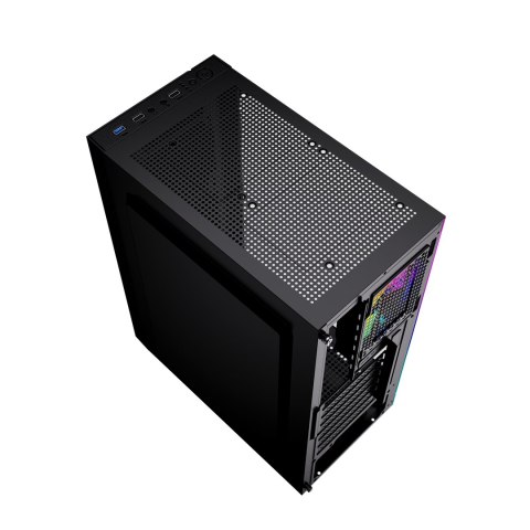 GEMBIRD GEMBIRD OBUDOWA FORNAX 2500 MIDI-TOWER (1X USB 3.0, 2X USB 2.0, HD AUDIO, SZKLANY PANEL BOCZNY) CZARNA GEMBIRD GEMBIRD OBUDOWA FORNAX 2500 MIDI-TOWER (1X USB 3.0, 2X USB 2.0, HD AUDIO, SZKLANY PANEL BOCZNY) CZARNA
