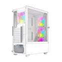 GEMBIRD GEMBIRD OBUDOWA FORNAX 4000W MIDI-TOWER (2X USB 3.0, 1X USB 2.0, HD AUDIO, SZKLANY PANEL BOCZNY, PODŚWIETLENIE ARGB) BIAŁA