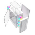 GEMBIRD GEMBIRD OBUDOWA FORNAX 4000W MIDI-TOWER (2X USB 3.0, 1X USB 2.0, HD AUDIO, SZKLANY PANEL BOCZNY, PODŚWIETLENIE ARGB) BIAŁA