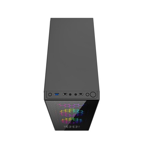 GEMBIRD GEMBIRD OBUDOWA FORNAX 500 MIDI-TOWER (2X USB 3.1, 1X USB 2.0, HD AUDIO, SZKLANY PANEL BOCZNY, PODŚWIETLENIE ARGB) CZARNA GEMBIRD GEMBIRD OBUDOWA FORNAX 500 MIDI-TOWER (2X USB 3.1, 1X USB 2.0, HD AUDIO, SZKLANY PANEL BOCZNY, PODŚWIETLENIE ARGB) CZARNA