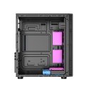 GEMBIRD GEMBIRD OBUDOWA FORNAX 500 MIDI-TOWER (2X USB 3.1, 1X USB 2.0, HD AUDIO, SZKLANY PANEL BOCZNY, PODŚWIETLENIE ARGB) CZARNA