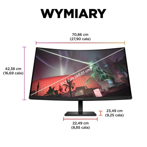 Hewlett-Packard MONITOR HP LED, QHD 32" OMEN 32c (780K6E9) 165Hz Hewlett-Packard MONITOR HP LED, QHD 32" OMEN 32c (780K6E9) 165Hz
