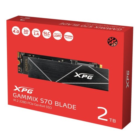 ADATA Dysk SSD ADATA XPG GAMMIX S70 BLADE 2TB M.2 2280 PCIe Gen3x4 ADATA Dysk SSD ADATA XPG GAMMIX S70 BLADE 2TB M.2 2280 PCIe Gen3x4