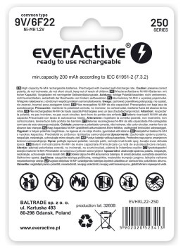 EverActive Zestaw akumulatorków everActive EVHRL22-250 (250 mAh ; Ni-MH)