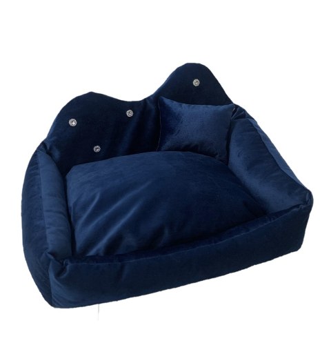 Go Gift GO GIFT Prince granatowe L - legowisko dla zwierząt - 52 x 42 x 10 cm Go Gift GO GIFT Prince granatowe L - legowisko dla zwierząt - 52 x 42 x 10 cm