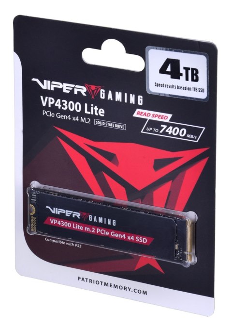 Patriot Memory SSD Patriot Viper VP4300L M.2 PCI-Ex4 NVMe 4TB Patriot Memory SSD Patriot Viper VP4300L M.2 PCI-Ex4 NVMe 4TB