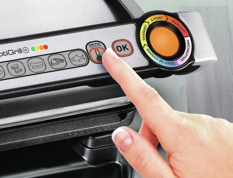 Tefal Grill Tefal OptiGrill GC712D34 (stołowy-zamknięty; 2000W; kolor inox) (WYPRZEDAŻ) Tefal Grill Tefal OptiGrill GC712D34 (stołowy-zamknięty; 2000W; kolor inox) (WYPRZEDAŻ)