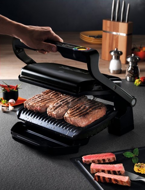 Tefal Grill Tefal OptiGrill GC712D34 (stołowy-zamknięty; 2000W; kolor inox) (WYPRZEDAŻ) Tefal Grill Tefal OptiGrill GC712D34 (stołowy-zamknięty; 2000W; kolor inox) (WYPRZEDAŻ)