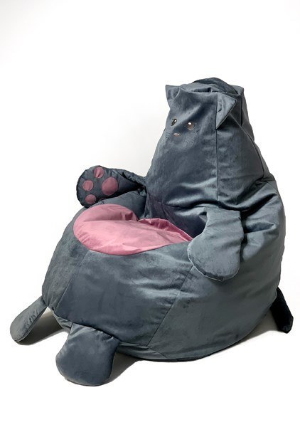 Go Gift Pufa worek sako KOTEK szary XL 130x90 Go Gift Pufa worek sako KOTEK szary XL 130x90