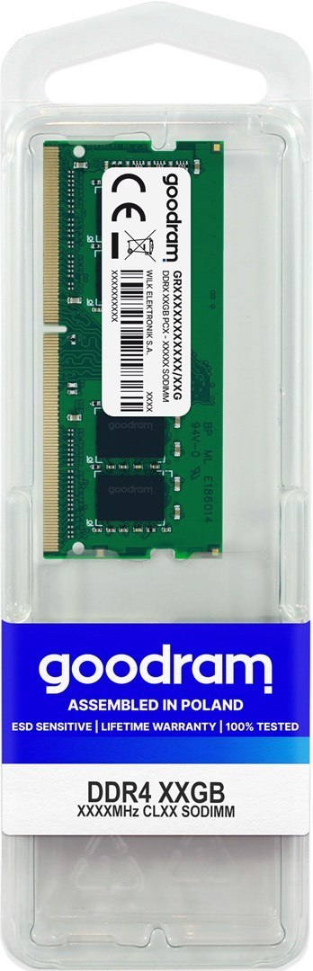 GoodRam GOODRAM SO-DIMM DDR4 16 GB 2666MHz CL19 GoodRam GOODRAM SO-DIMM DDR4 16 GB 2666MHz CL19