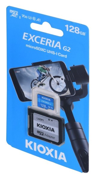 KIOXIA KIOXIA 128GB microSD KIOXIA Exceria (gen 2) UHS I U3 V30 with adapter