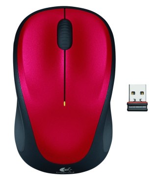 Logitech Mysz Logitech M235 910-002496 (optyczna; 1000 DPI; kolor czerwony)