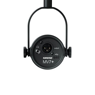 SHURE Shure MV7+-K - Mikrofon lektorski/wokalny ze złączem XLR/USB-C Czarny