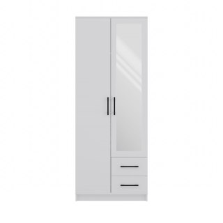 TOP E SHOP SZAFA ROMANA 80X205 BIAŁA Z LUSTREM