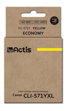 ACTIS Actis KC-571Y Tusz (zamiennik Canon CLI-571Y; Standard; 12 ml; żółty) (WYPRZEDAŻ)