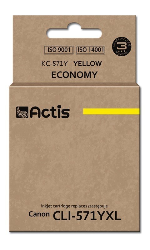 ACTIS Actis KC-571Y Tusz (zamiennik Canon CLI-571Y; Standard; 12 ml; żółty) (WYPRZEDAŻ)