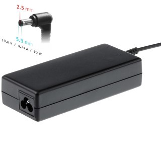 Akyga Zasilacz sieciowy Akyga AK-ND-10 do notebooka Acer, Asus, DELL, Lenovo, Toshiba (19 V; 4,74 A; 90W; 5.5 mm x 2.5 mm)