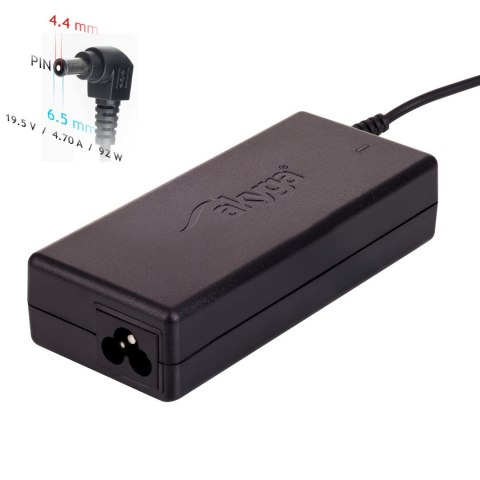 Akyga Zasilacz sieciowy Akyga AK-ND-20 do notebooka Sony (19,5 V; 4,7 A; 92W; 6.5 mm x 4.4 mm)