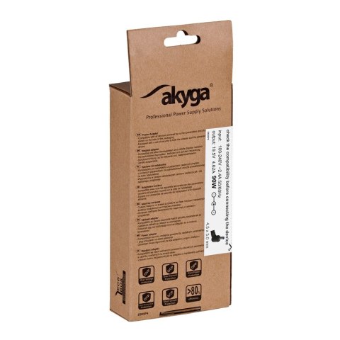 Akyga Zasilacz sieciowy Akyga AK-ND-26 do notebooka Compaq, HP (19,5 V; 4,62 A; 90W; 4.5 mm x 3 mm)