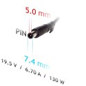 Akyga Zasilacz sieciowy Akyga AK-ND-57 do notebooka DELL (19,5 V; 6,75 A; 130W; 7.4 mm x 5 mm)