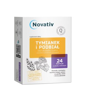 MEDICINAE Novativ Tymianek i Podbiał, 24 pastylki do ssania