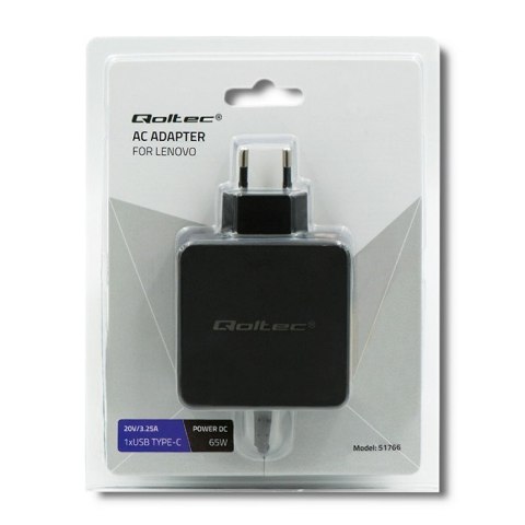 Qoltec QOLTEC ZASILACZ DO LENOVO | 65W | 20V | 3.25A | SLIM TIP