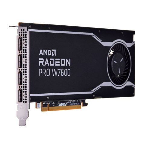 AMD Karta graficzna AMD Radeon Pro W7600 8GB GDDR6, 4x DisplayPort 2.1, 130W, PCI Gen4 x8 AMD Karta graficzna AMD Radeon Pro W7600 8GB GDDR6, 4x DisplayPort 2.1, 130W, PCI Gen4 x8