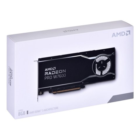 AMD Karta graficzna AMD Radeon Pro W7600 8GB GDDR6, 4x DisplayPort 2.1, 130W, PCI Gen4 x8 AMD Karta graficzna AMD Radeon Pro W7600 8GB GDDR6, 4x DisplayPort 2.1, 130W, PCI Gen4 x8