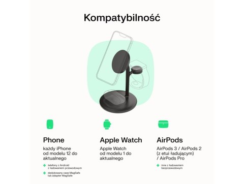Green Cell GREEN CELL ŁADOWARKA INDUKCYJNA - STOJAK GC MAGSCAPE 3W1 MAGSAFE MAGNETYCZNA CZARNA Green Cell GREEN CELL ŁADOWARKA INDUKCYJNA - STOJAK GC MAGSCAPE 3W1 MAGSAFE MAGNETYCZNA CZARNA