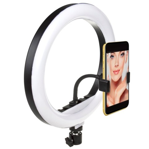 Maclean MACLEAN LAMPA PIERŚCIENIOWA 10" LED12W DO SELFIE ZE STATYWEM MCE610 Maclean MACLEAN LAMPA PIERŚCIENIOWA 10" LED12W DO SELFIE ZE STATYWEM MCE610