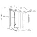 Maclean MACLEAN UCHWYT DO KOMPUTERA CZARNY REGULOWANY MAX. 10KG. MC-885