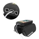 Wozinsky Wozinsky torba rowerowa na ramę + odczepiany pokrowiec na telefon do 6,5" 1,5l czarna (WBB7BK)