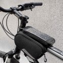 Wozinsky Wozinsky torba rowerowa na ramę + odczepiany pokrowiec na telefon do 6,5" 1,5l czarna (WBB7BK)