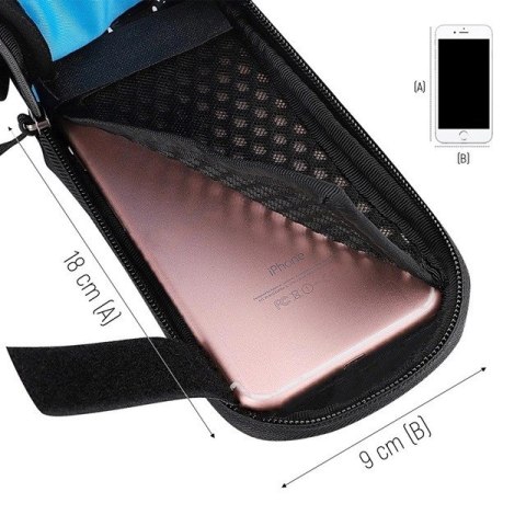 Wozinsky Wozinsky torba rowerowa na ramę + odczepiany pokrowiec na telefon do 6,5" 1,5l czarna (WBB7BK) Wozinsky Wozinsky torba rowerowa na ramę + odczepiany pokrowiec na telefon do 6,5" 1,5l czarna (WBB7BK)