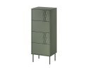 Cama MEBLE Komoda 4S TRESSE 50x40x125 zieleń mat