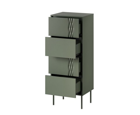 Cama MEBLE Komoda 4S TRESSE 50x40x125 zieleń mat Cama MEBLE Komoda 4S TRESSE 50x40x125 zieleń mat