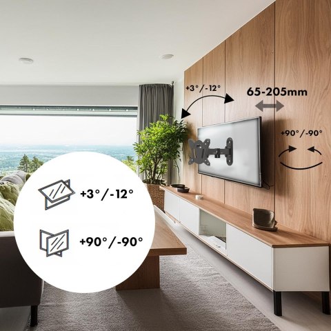 Maclean MACLEAN UCHWYT DO TELEWIZORA LUB MONITORA MAX. VESA 100X100, 13-32", 30KG, CZARNY MC-416 Maclean MACLEAN UCHWYT DO TELEWIZORA LUB MONITORA MAX. VESA 100X100, 13-32", 30KG, CZARNY MC-416